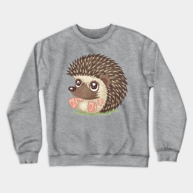 Round hedgehog Crewneck Sweatshirt by sanogawa